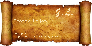 Grozav Lajos névjegykártya